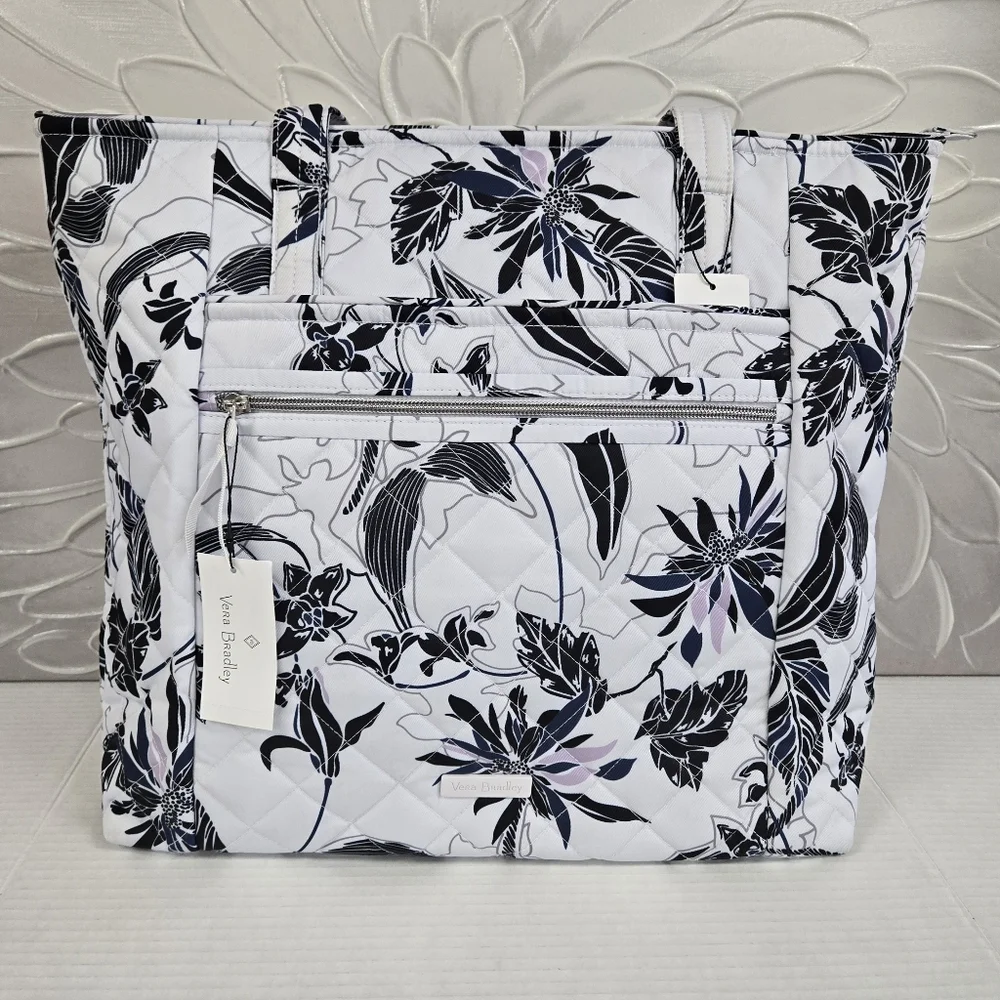 Vera Bradley Vera Tote Bag Twilight Garden - Picture 14 of 15